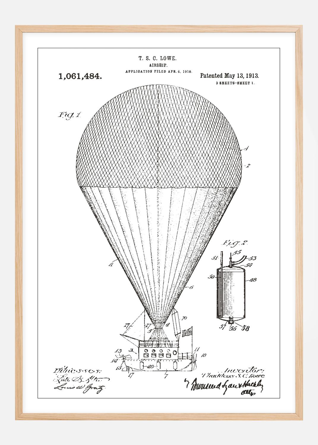 Product Image for Dessin de brevet - Ballon dirigeable - Blanc Poster (50x70 cm)