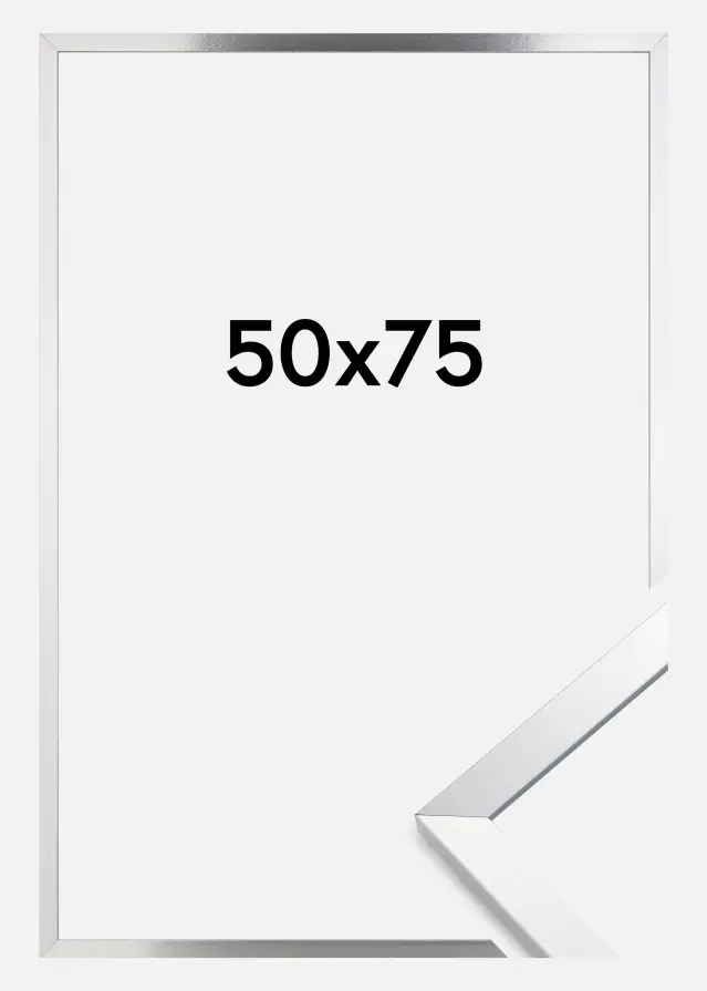 Cadre Trendy Verre Acrylique Argent 50x75 cm