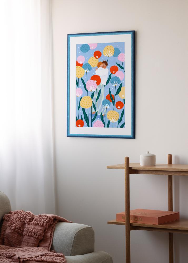 Cadre Cornwall Verre Acrylique Bleu Foncé 50x70 cm