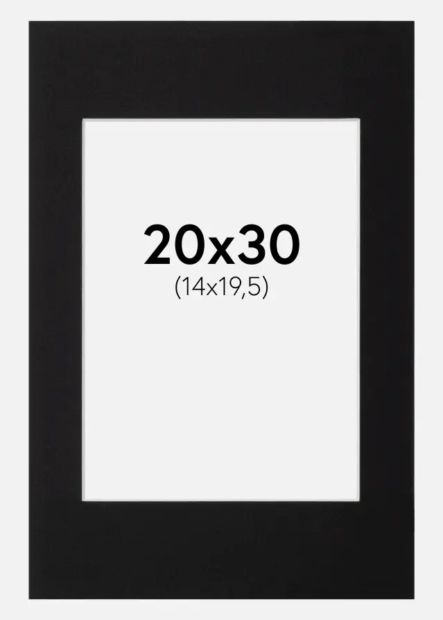 Passe-partout Canson Noir (noyau blanc) 20x30 cm (14x19,5)