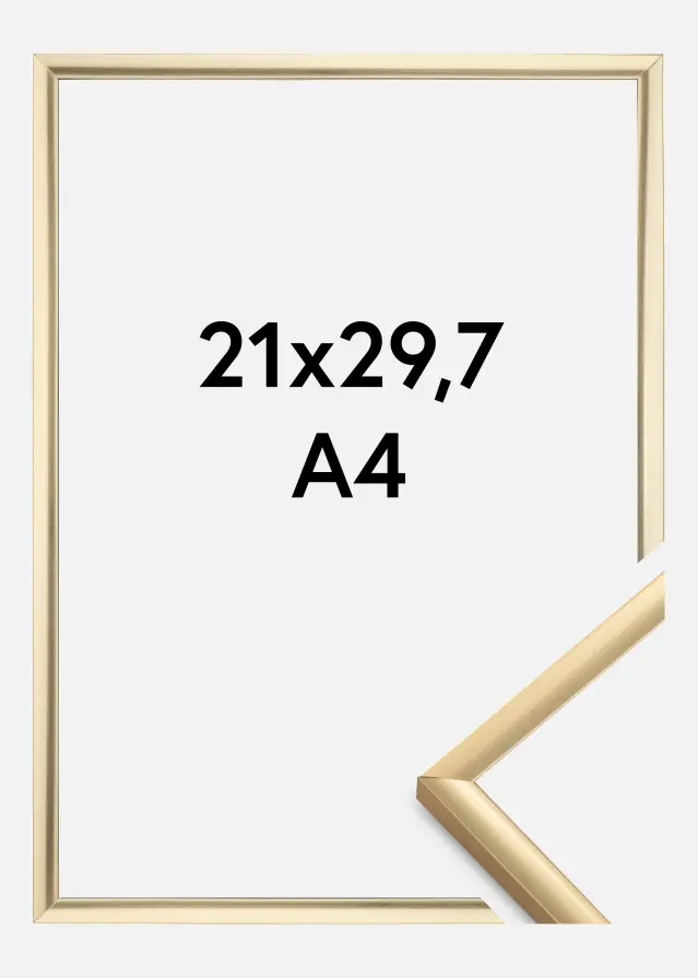 Cadre New Lifestyle Verre Acrylique Or 21x29,7 cm (A4)