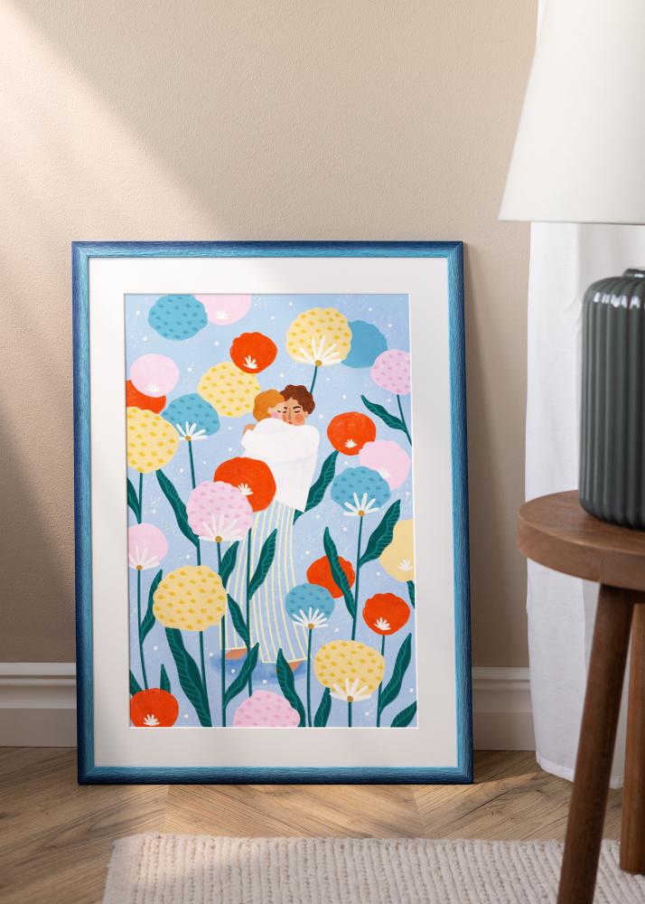 Cadre Cornwall Verre Acrylique Bleu Foncé 50x70 cm