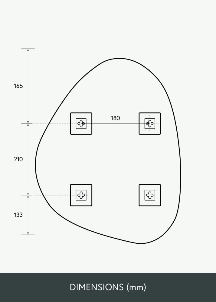 KAILA Miroir Bump 40x51 cm