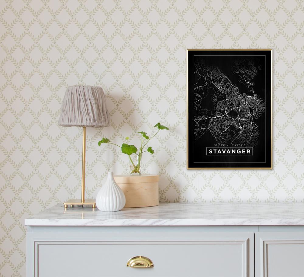 Map - Stavanger - Black