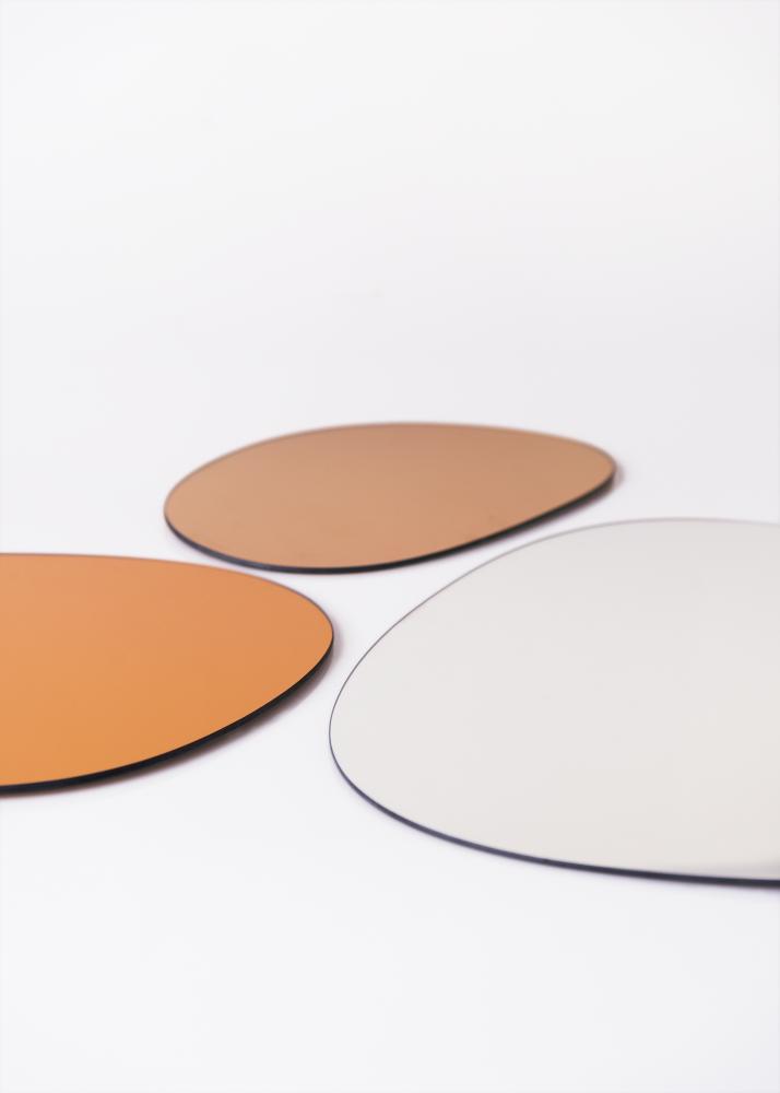 Miroir Set Orange, Rose Gold & Clear - 3 unités