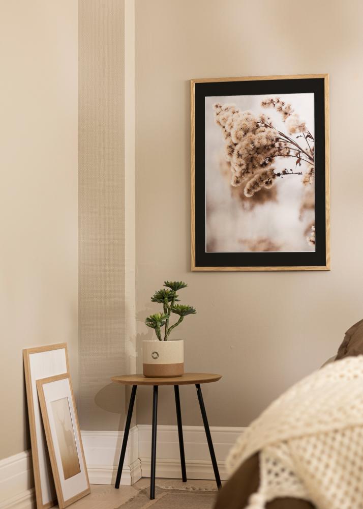 Cadre Trendy Chêne 50x60 cm - Passe-partout Noir 35x45 cm