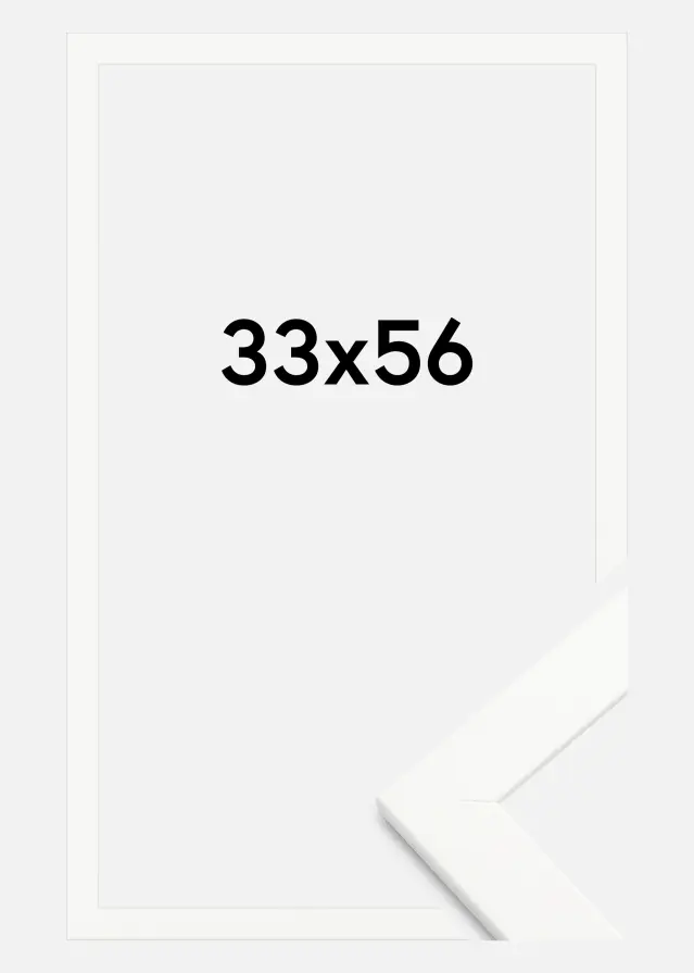 Cadre Trendline Verre acrylique Blanc 33x56 cm