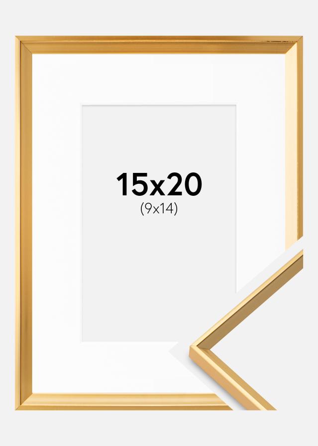 Cadre Desire Or 15x20 cm - Passe-partout Blanc 10x15 cm
