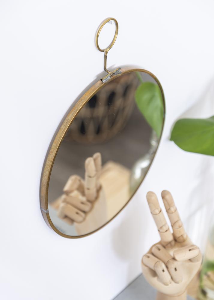 Miroir House Doctor Loop Laiton diamètre 22 cm