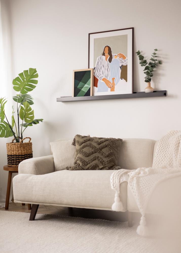 KAILA Étagère à cadres Noire 130 cm