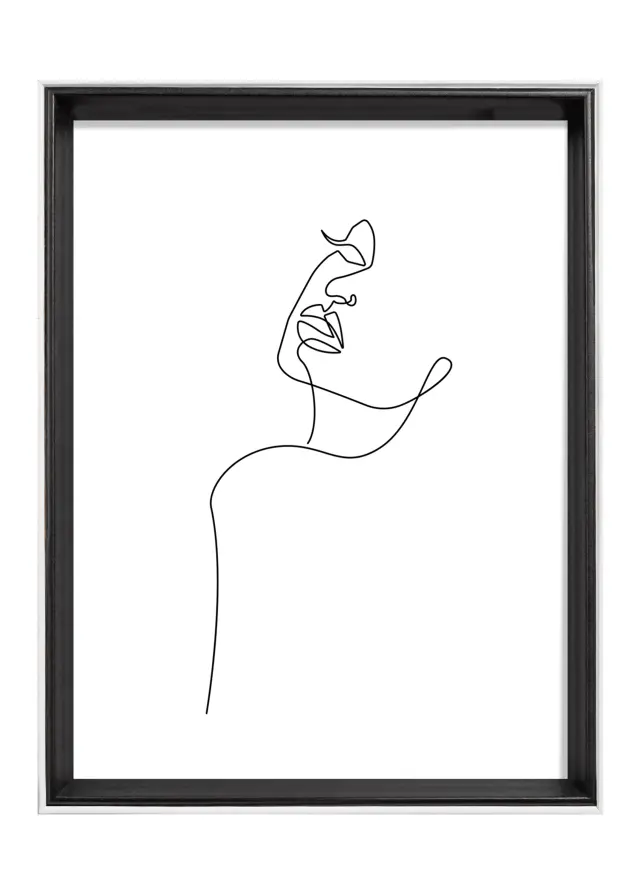 Cadre Silhouette Noir 18x24 cm