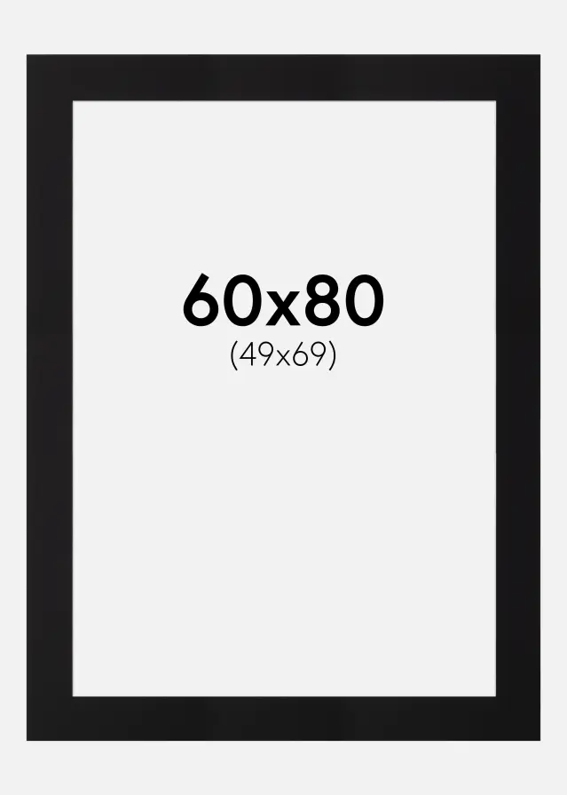 Passe-partout Canson Noir (noyau blanc) 60x80 cm (49x69)