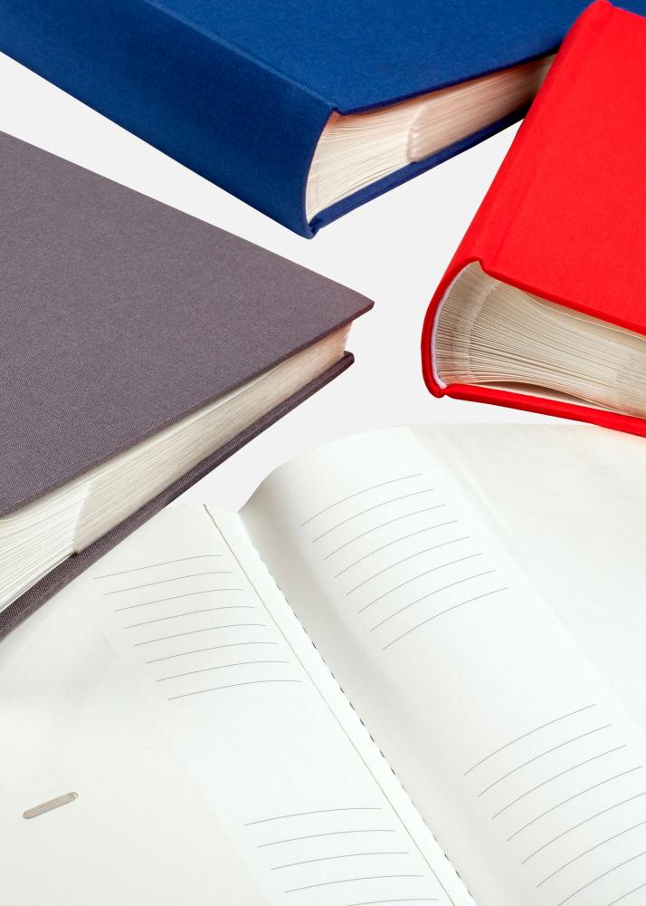 Cloth Album Rouge - 22,5x24 cm (40 Pages blanches / 20 Feuilles)