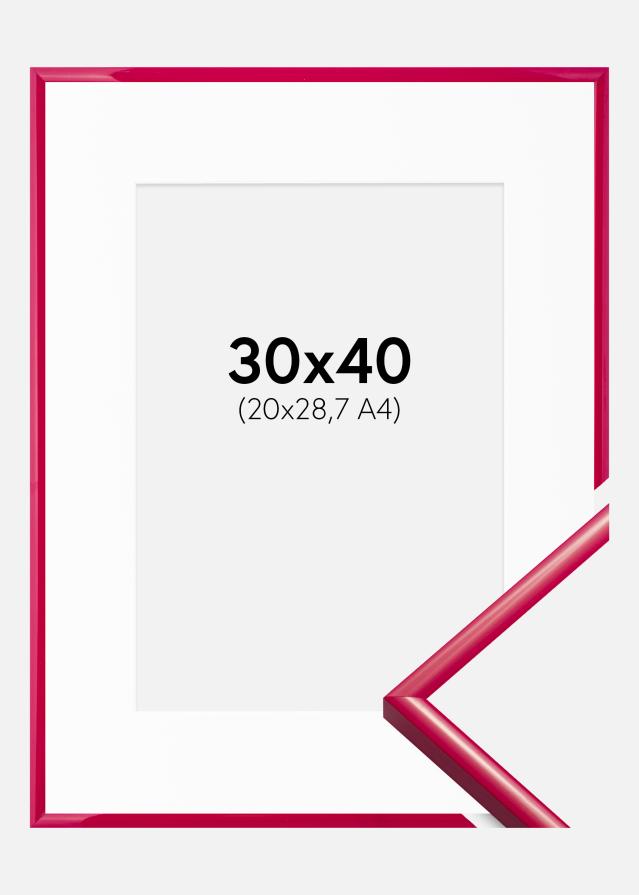 Cadre New Lifestyle Rose 30x40 cm - Passe-partout Blanc 21x29,7 cm