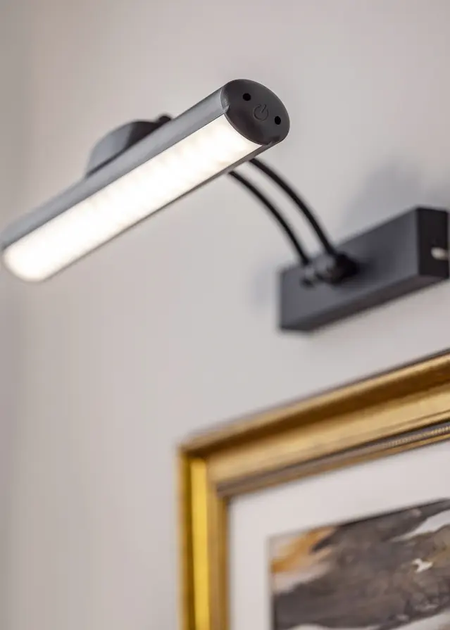 KAILA Lampe Cadre Alimentée par Batterie pour Tableau 32 cm - Noir