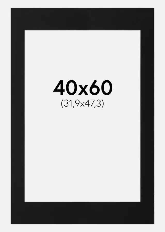 Passe-partout Canson Noir (noyau blanc) 40x60 cm (31,9x47,3 - A3+)