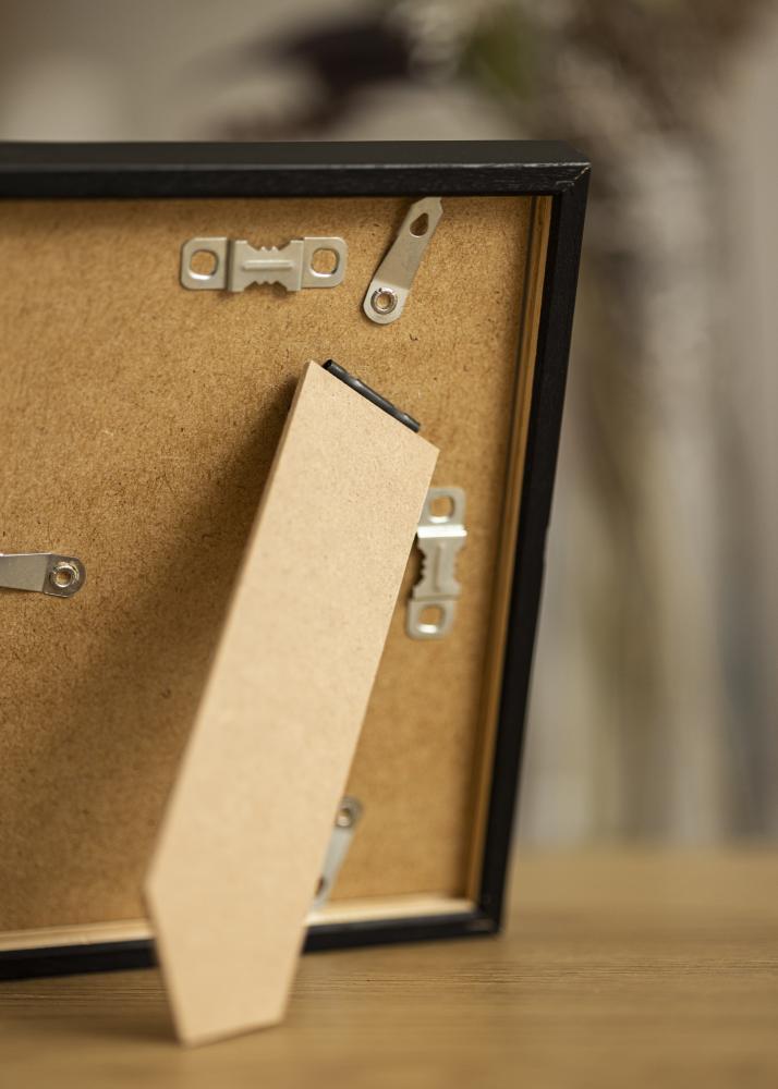 Cadre E-Line Noir 13x18 cm - Passe-partout Blanc 7x10 cm