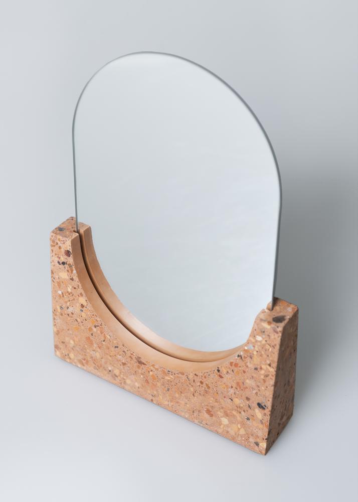 Miroir de table Terrazzo Rouge