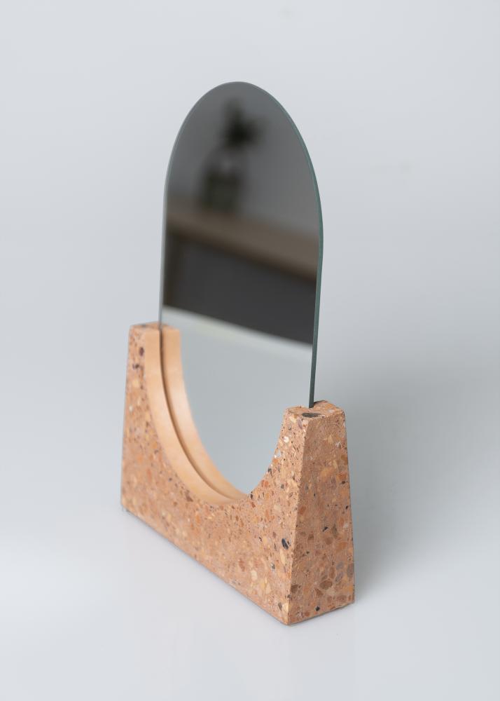 Miroir de table Terrazzo Rouge