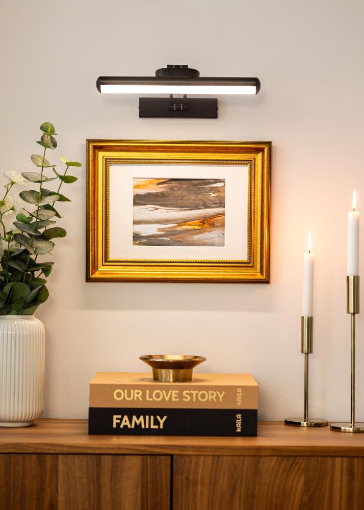 KAILA Lampe Cadre Alimentée par Batterie pour Tableau 32 cm - Noir