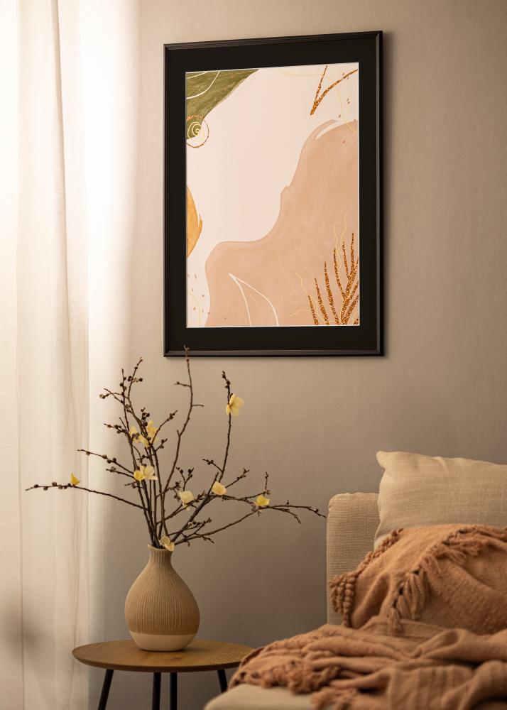 Cadre Horndal Noir 40x50 cm - Passe-partout Noir 29,7x42 cm