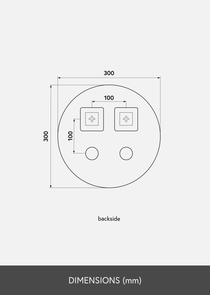 KAILA Miroir rond Dark Bronze 30 cm