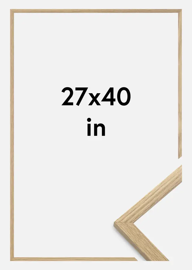 Cadre Trendy Verre Acrylique Chêne 27x40 inches (68,58x101,6 cm)