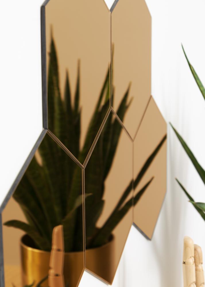 KAILA Miroir Hexagon Rose Gold 18x21 cm - 5-pack