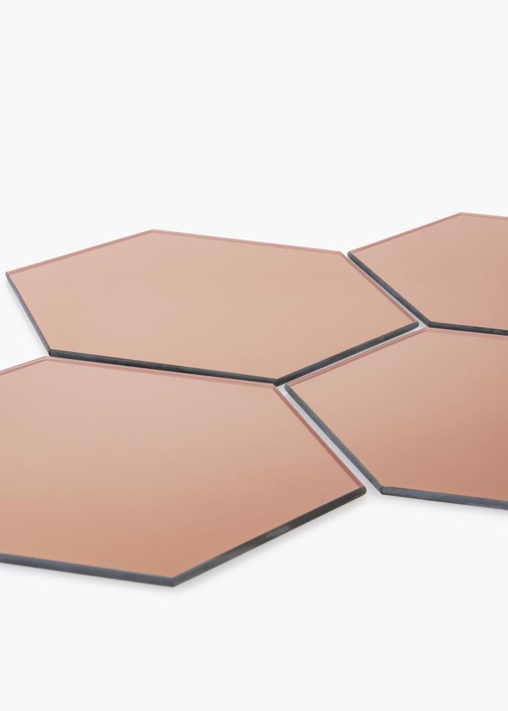 KAILA Miroir Hexagon Rose Gold 18x21 cm - 5-pack