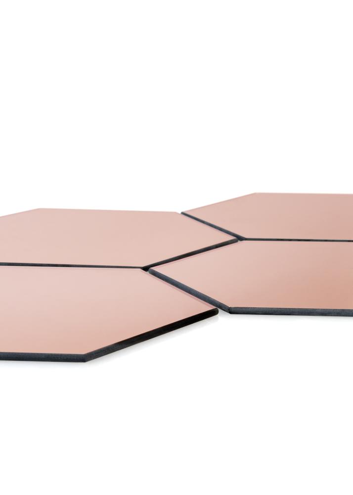 KAILA Miroir Hexagon Rose Gold 18x21 cm - 5-pack