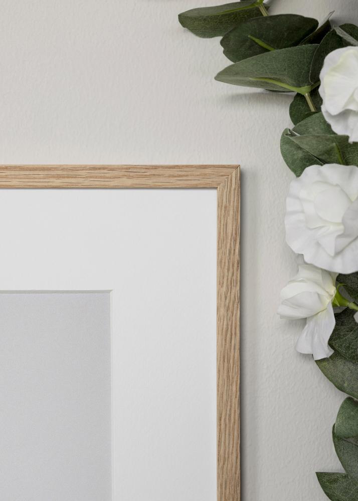 Cadre chêne étroit Acrylique 32x32 cm