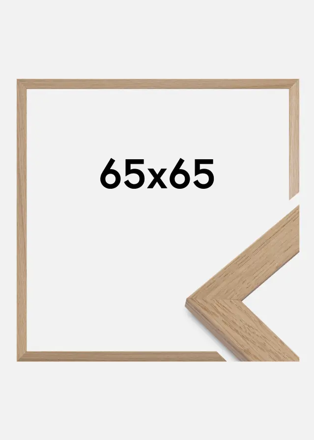 Cadre Trendline Verre Acrylique Chêne 65x65 cm