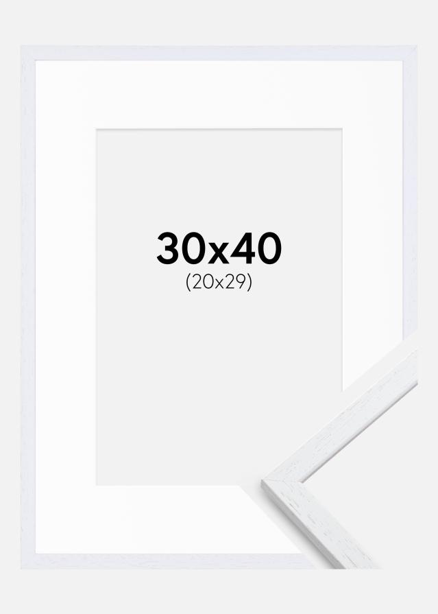 Cadre Edsbyn Warm White 30x40 cm - Passe-partout Blanc 21x30 cm