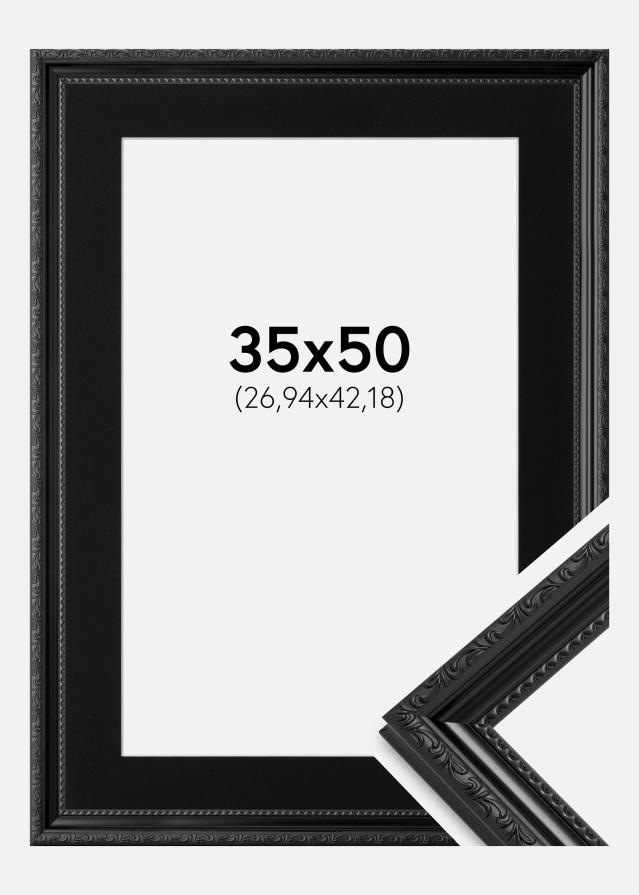 Cadre Abisko Noir 35x50 cm - Passe-partout Noir 11x17 pouces