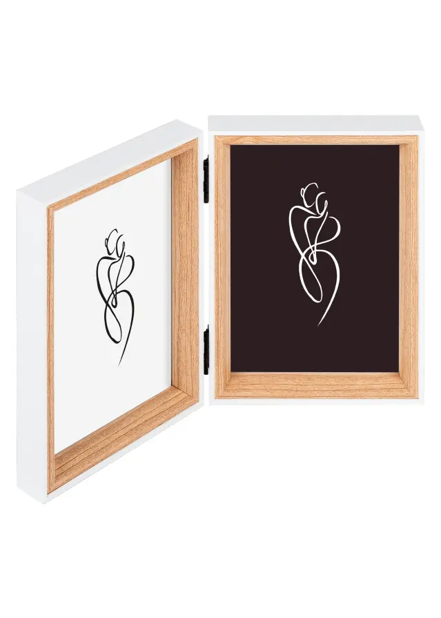 Silhouette Cadre pliant Chêne 10x15 cm - 2 images