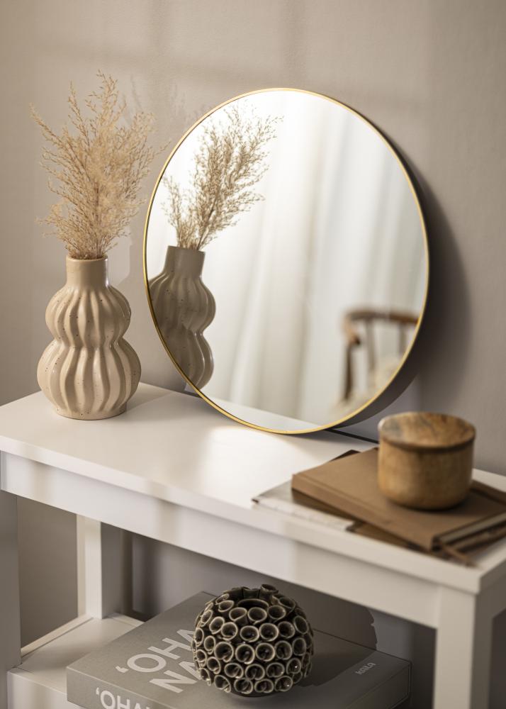KAILA Round Mirror - Thin Brass diamètre 40 cm