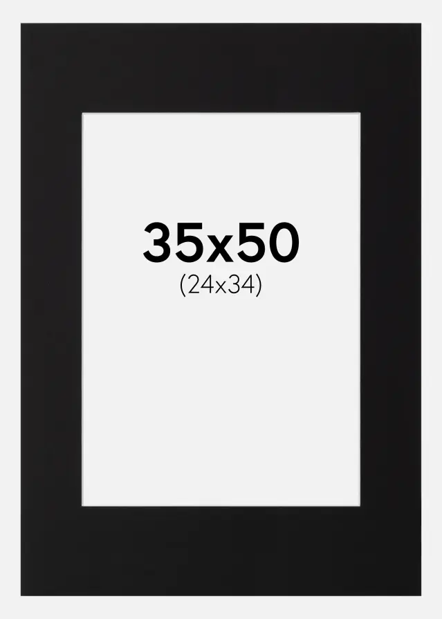 Passe-partout Canson Noir (noyau blanc) 35x50 cm (24x34)