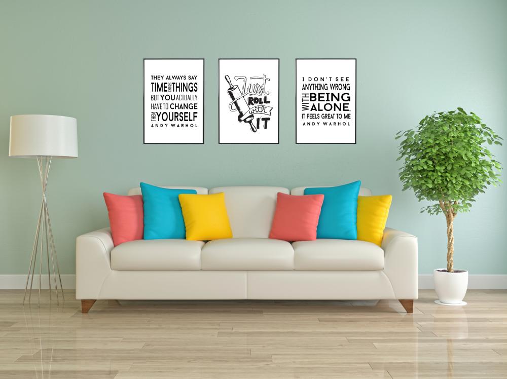 Just roll with it - Black Poster