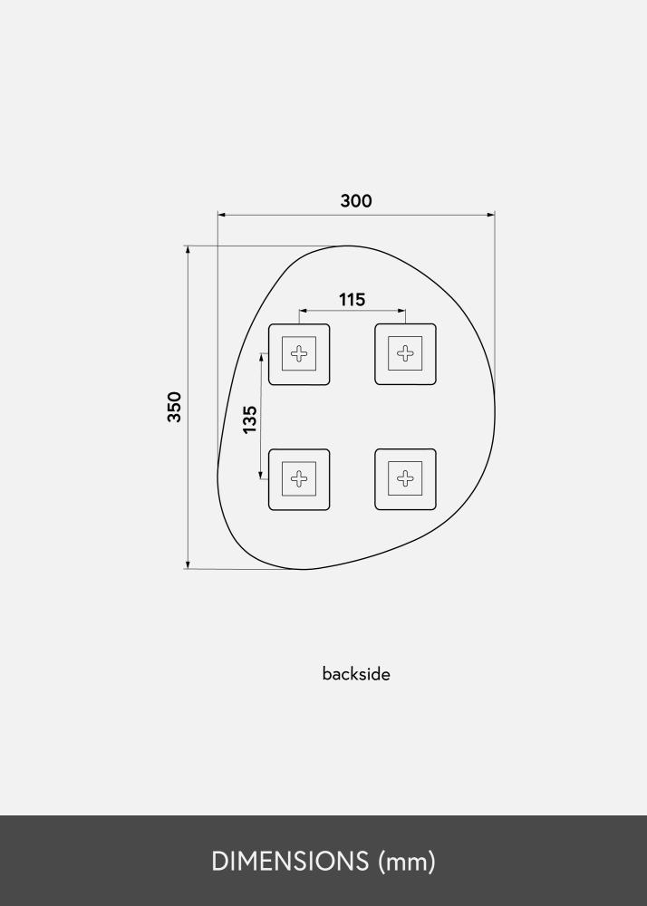 KAILA Miroir Soft Drop Deluxe 30x35 cm