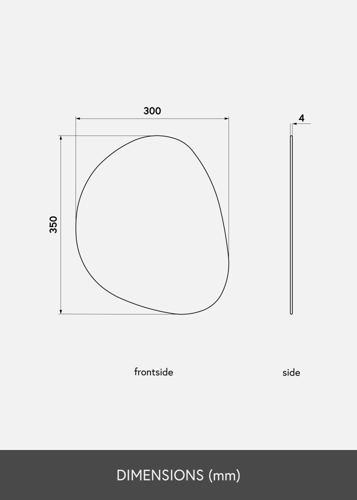 KAILA Miroir Soft Drop Deluxe 30x35 cm