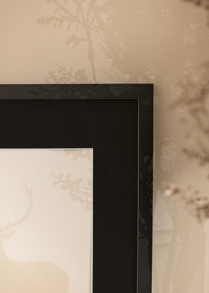 Cadre Trendy Noir 20x25 cm - Passe-partout Noir 14x18 cm