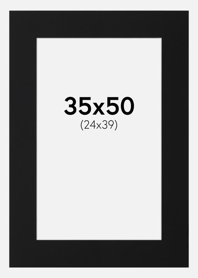 Passe-partout Noir Standard (noyau blanc) 35x50 cm (24x39)