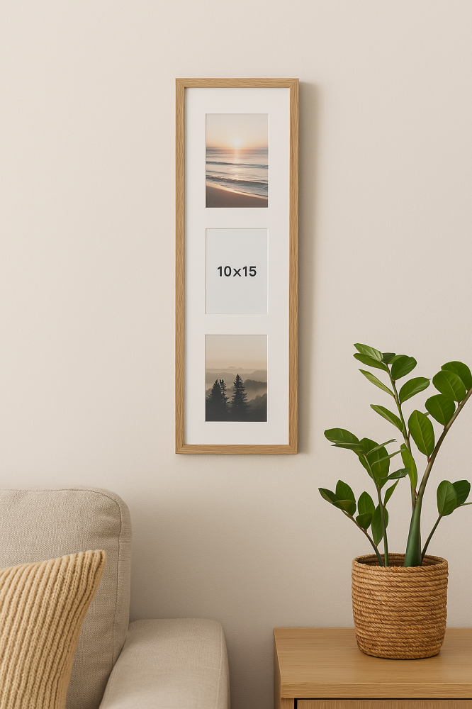 Edsbyn Cadre collage I Chêne - 3 images (10x15 cm)