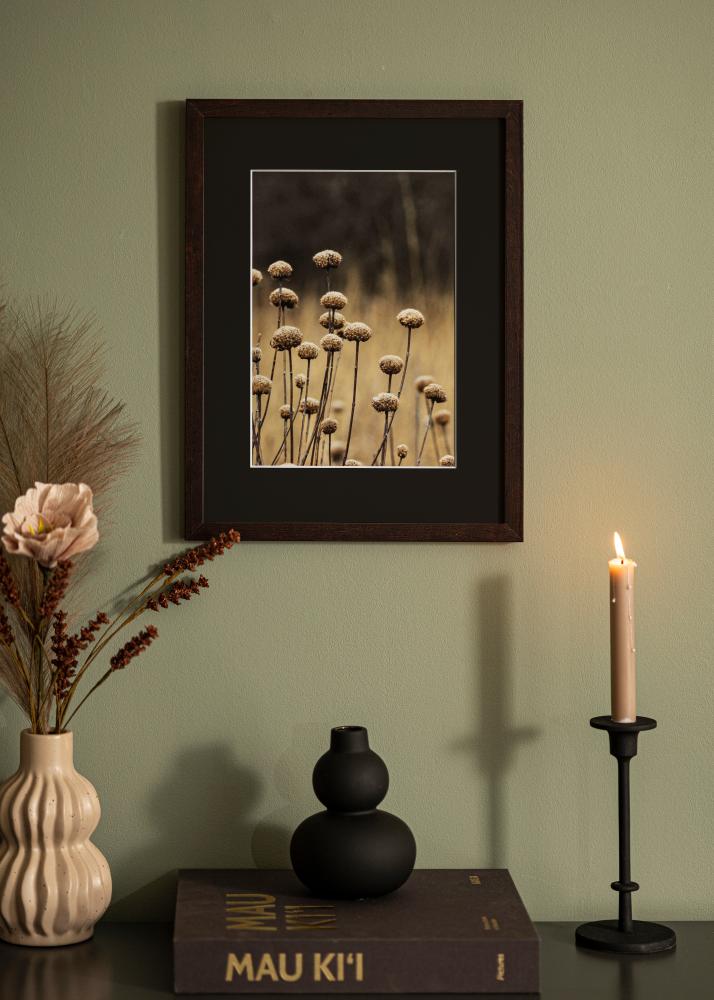 Cadre Selection Noyer 13x18 cm - Passe-partout Noir 9x12 cm