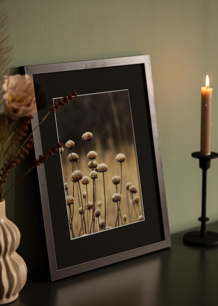 Cadre Selection Noyer 13x18 cm - Passe-partout Noir 9x12 cm