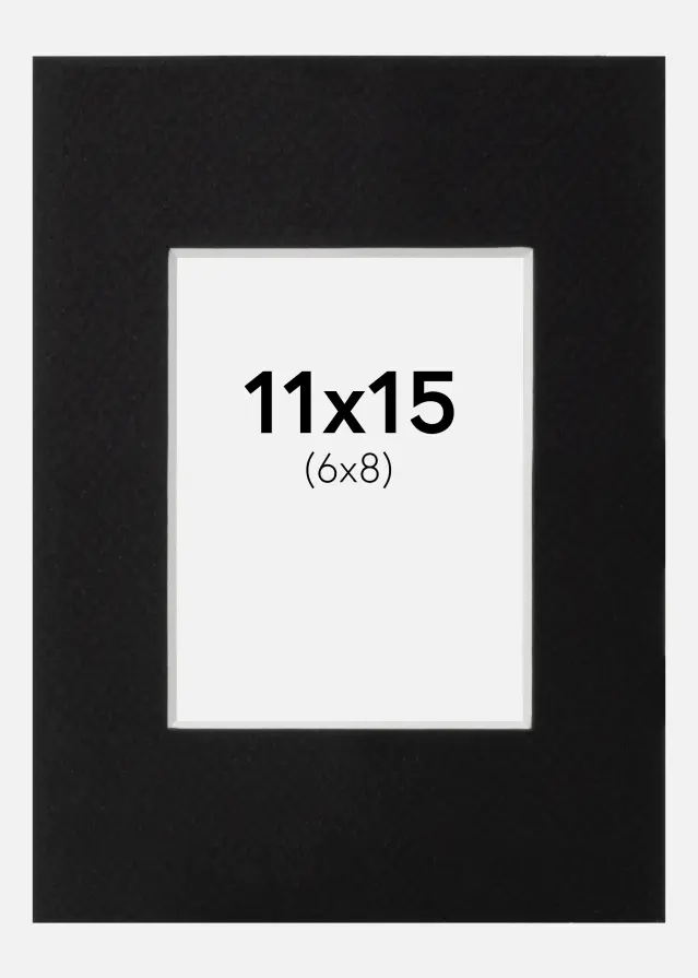 Passe-partout Canson Noir (noyau blanc) 11x15 cm (6x8)