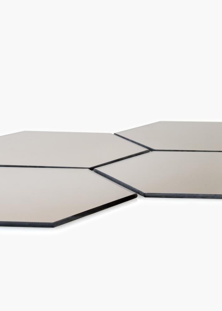 KAILA Miroir Hexagon Dark Bronze 18x21 cm - 5-pack