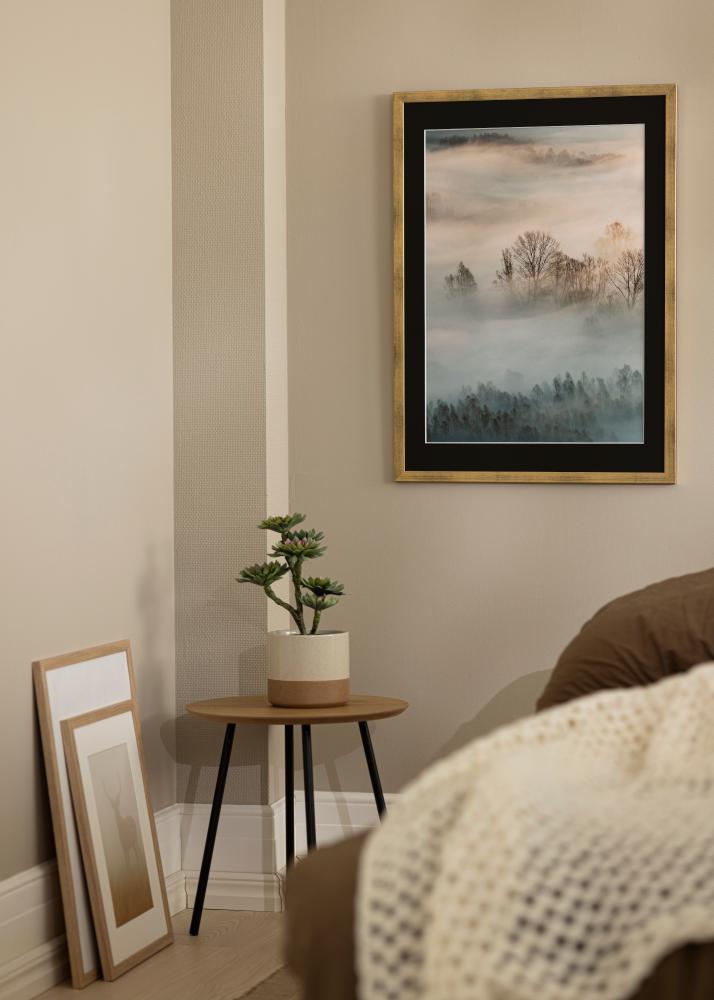 Cadre Stilren Or 50x60 cm - Passe-partout Noir 37x46 cm