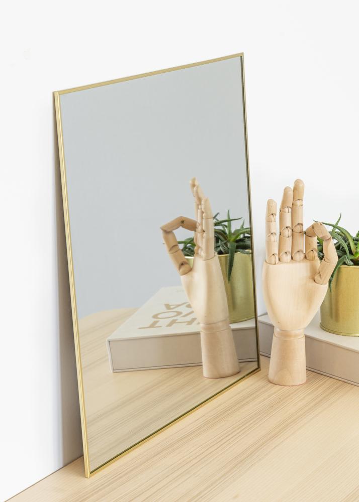 KAILA Square Mirror - Thin Brass 40x40 cm