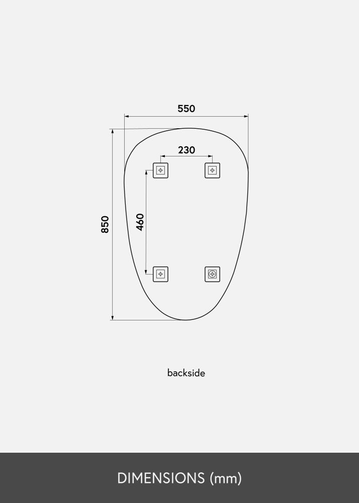 KAILA Miroir Shape II 55x85 cm